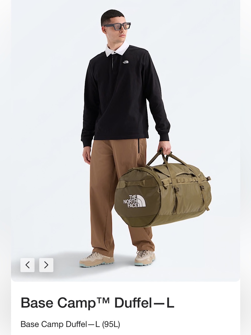 The North Face Base Camp Duffel L in Olive